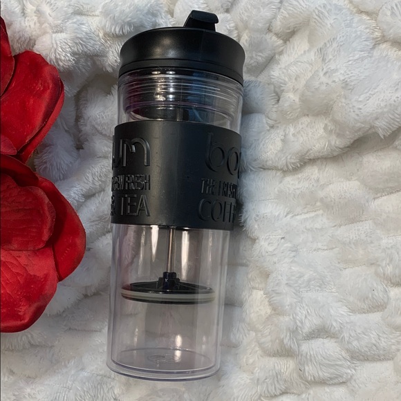 🌹Bodum • DOUBLE TRAVEL PRESS TEA & Coffee Mug “Brew coffee or tea on the go” - Picture 5 of 8
